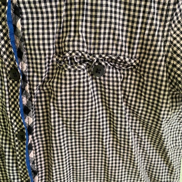 Chemistry Black and White Checkered Button-Down Cotton Shirt Summer | Size L - Picture 8 of 11